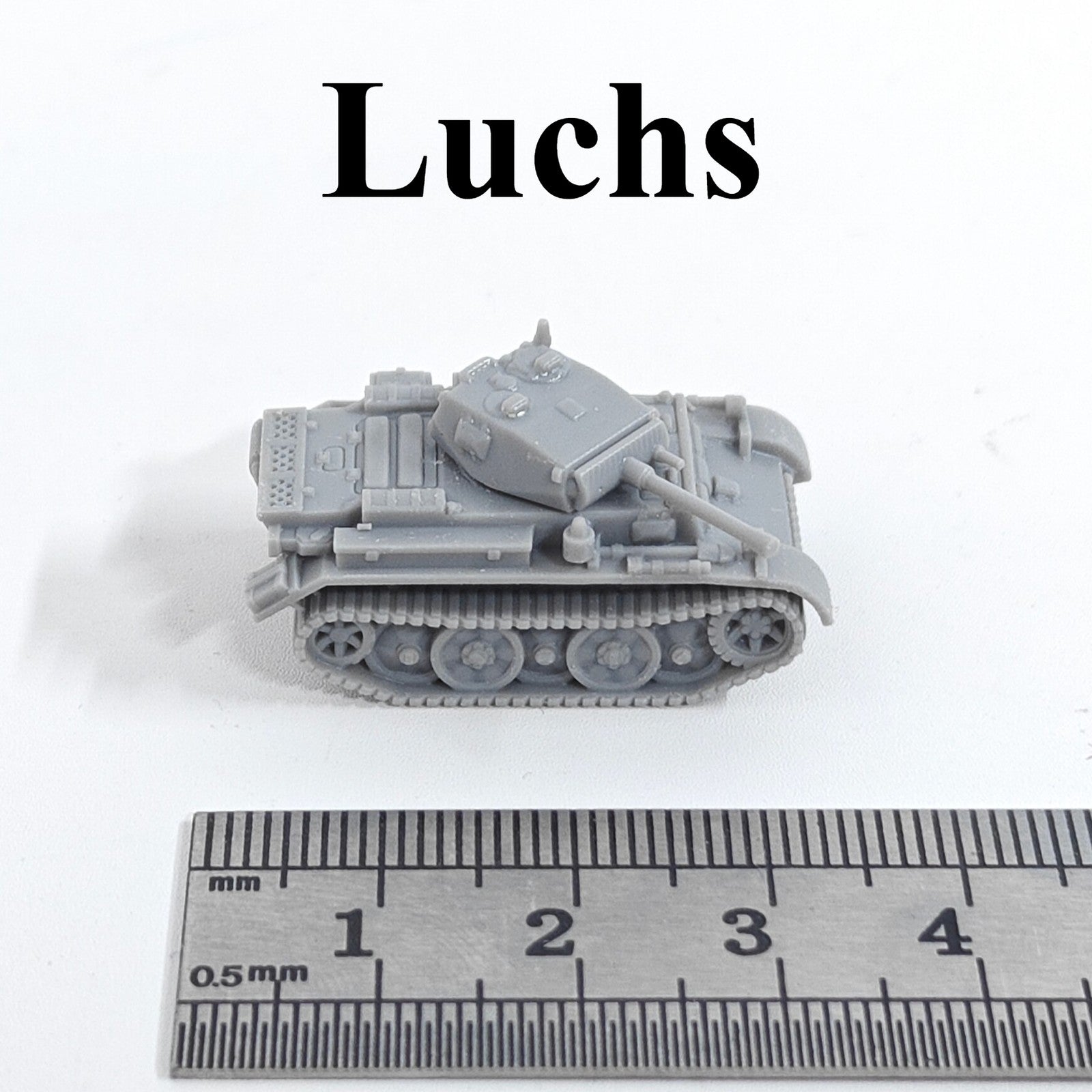WWII German Panzer II Ausf. L Luchs Light Tank,3D Printed,1/144 Mini Model,Resin
