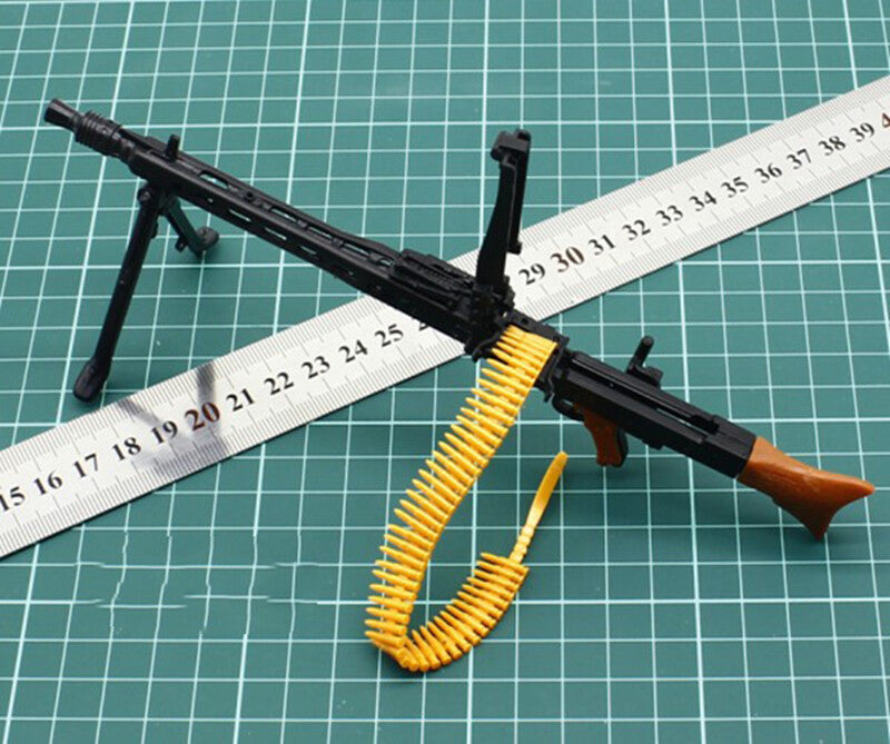 1/6 Scale Mini Gun Model, HK416 MP40 AK47 SVD TAC-50 M46 G36 PKP M240 Machine Gun，Plastic, Black,Easy To Assemble,For 12'' Action Figure