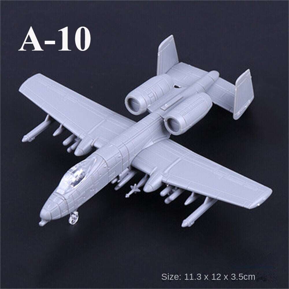 Mini Aircraft Airplane Fighter Model, Military Plastic Toy with Base,Paintable，F22 J20 J10 EF2000 MI8 MI24 AV-8A F-5E F15 F/A-18 UH1H MI8 SU25 SU30