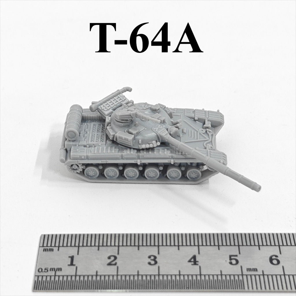 Soviet T-64A Main Battle Tank,3D Printed,1/144 Scale Mini Tank Model,Resin