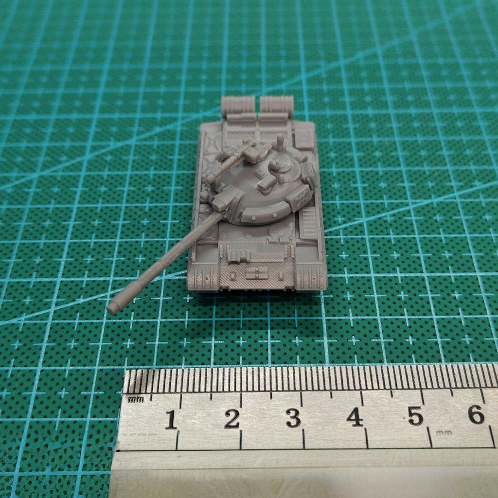 Soviet T-55AM Tank,3D Printed,1/144 Scale Mini Tank Model,Resin