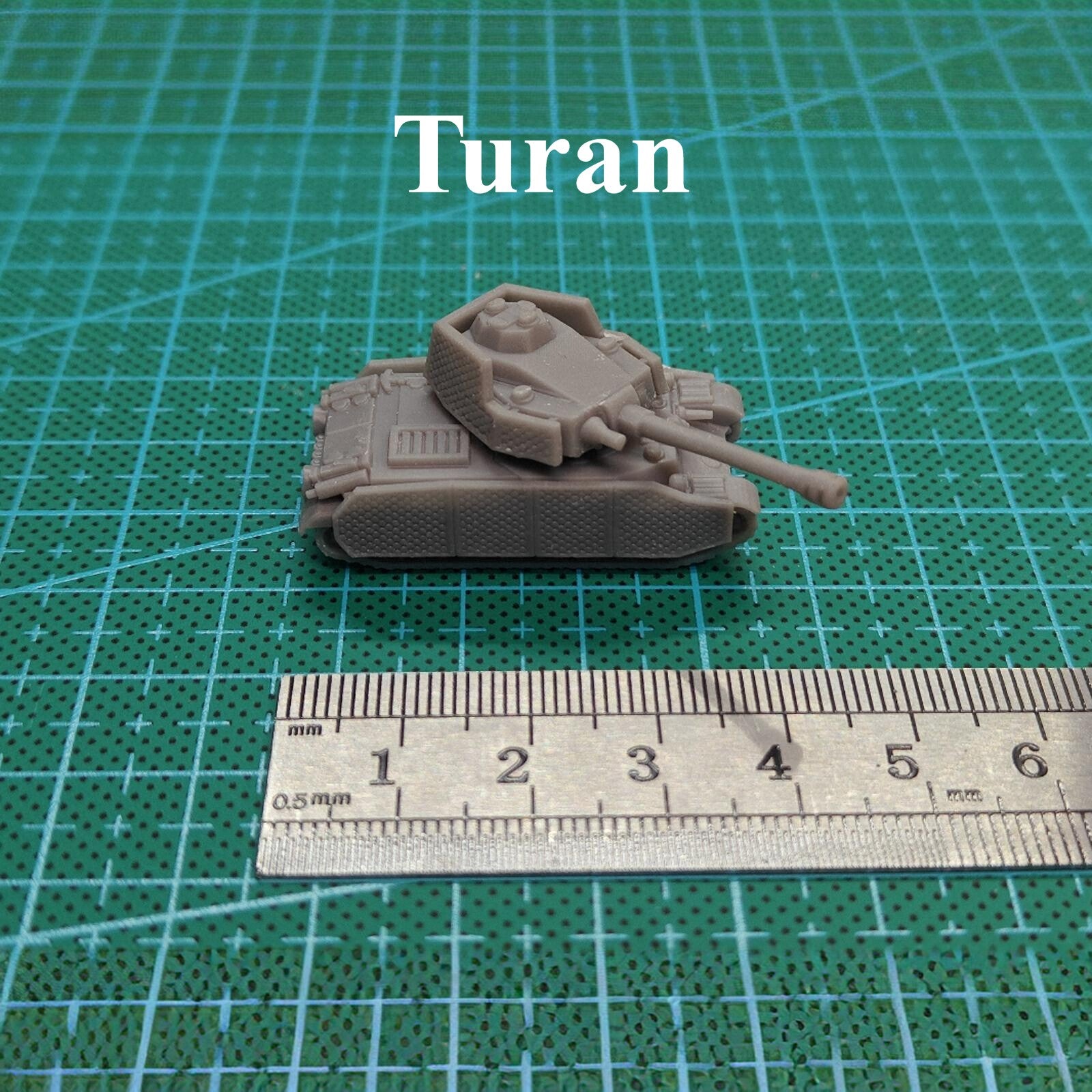 Hungarian Turan Medium Tank,3D Printed,1/144 Scale Mini Tank Model,Resin