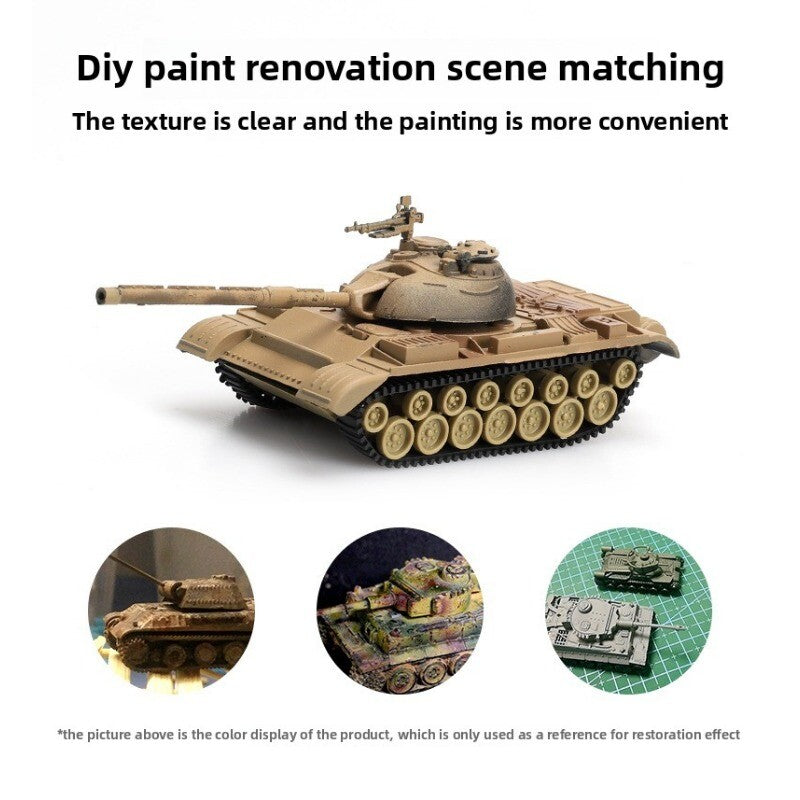 1/72 Scale Mini Plastic Assembled Tank Model Kit WWII Military Model Puzzles