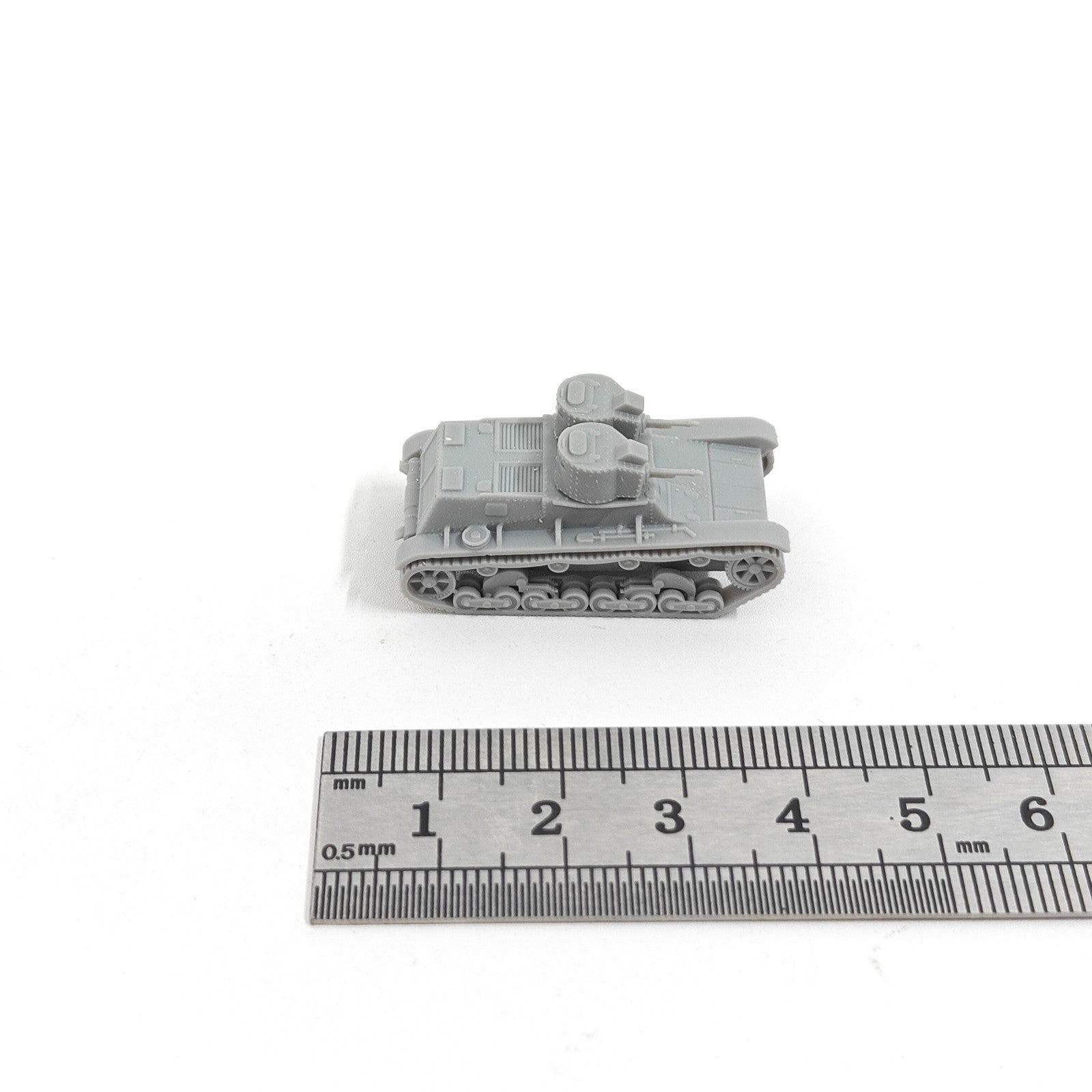 WWII Polish Army 7TP II Light Tank,3D Printed,1/144 Scale Mini Tank Model,Resin