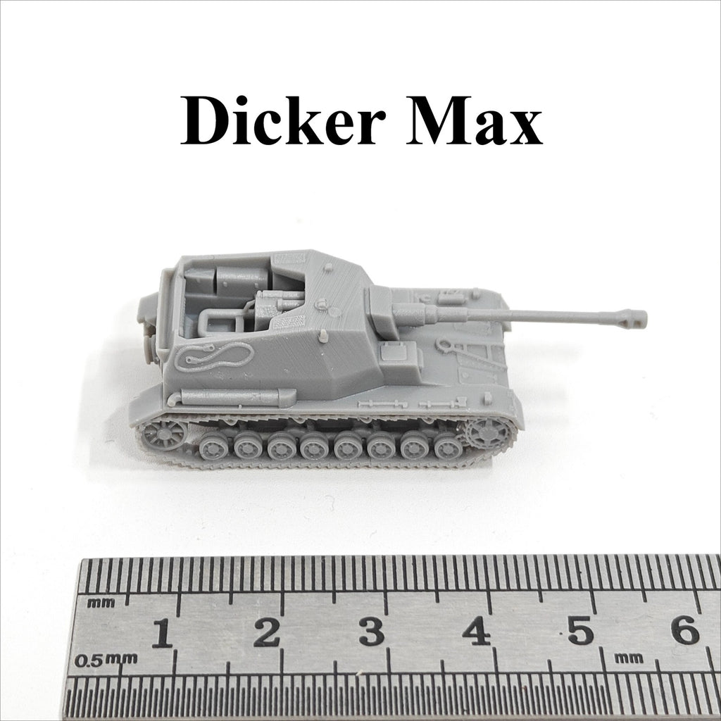 German Dicker Max Tank Destroyer,3D Printed,1/144 Scale Mini Tank Model,Resin