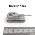 German Dicker Max Tank Destroyer,3D Printed,1/144 Scale Mini Tank Model,Resin