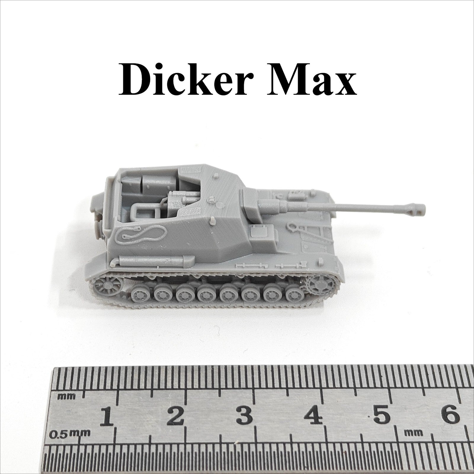 German Dicker Max Tank Destroyer,3D Printed,1/144 Scale Mini Tank Model,Resin