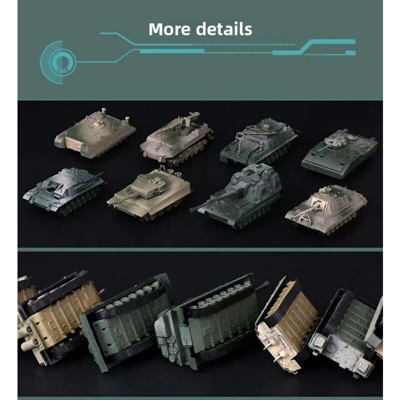 1/72 Scale Mini Plastic Assembled Tank Model Kit WWII Military Model Puzzles