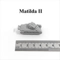 WWII British Matilda II Tank,3D Printed,1/144 Scale Mini Tank Model,Resin