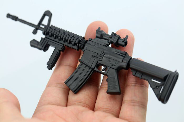1/6 Scale Mini Gun Model, HK416 MP40 AK47 SVD TAC-50 M46 G36 PKP M240 Machine Gun，Plastic, Black,Easy To Assemble,For 12'' Action Figure