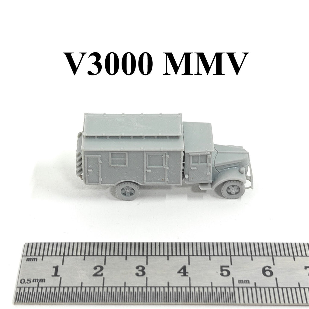 WWII German V3000 Military Medical Vehicle,3D Printed,1/144 Mini Model,Resin