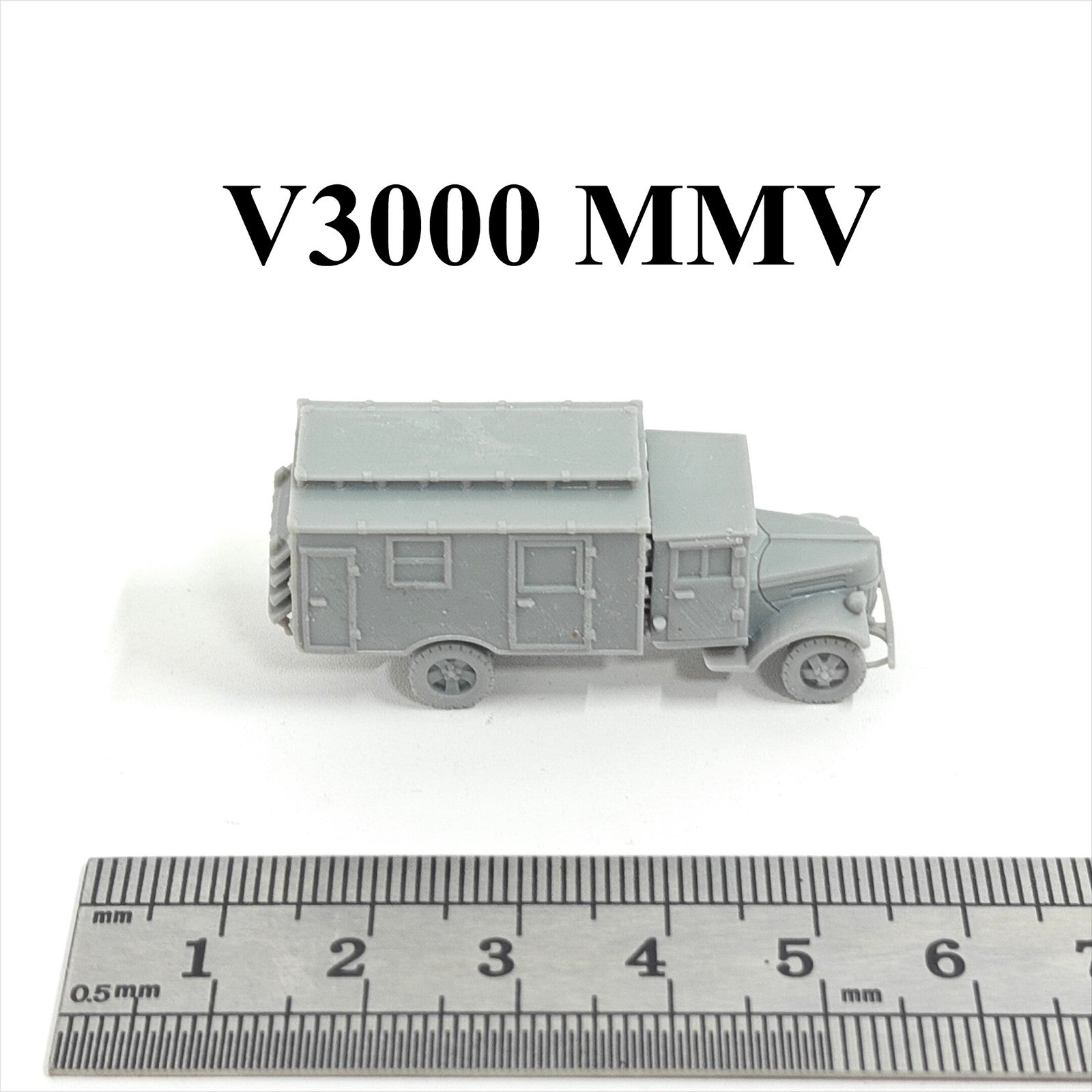 WWII German V3000 Military Medical Vehicle,3D Printed,1/144 Mini Model,Resin