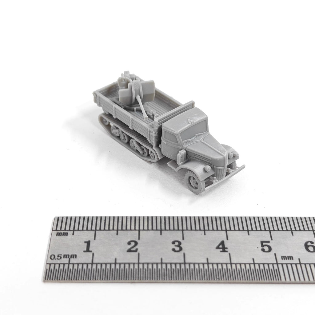 WWII German V3000 AA Half-track,3D Printed,1/144 Scale Mini Model,Resin