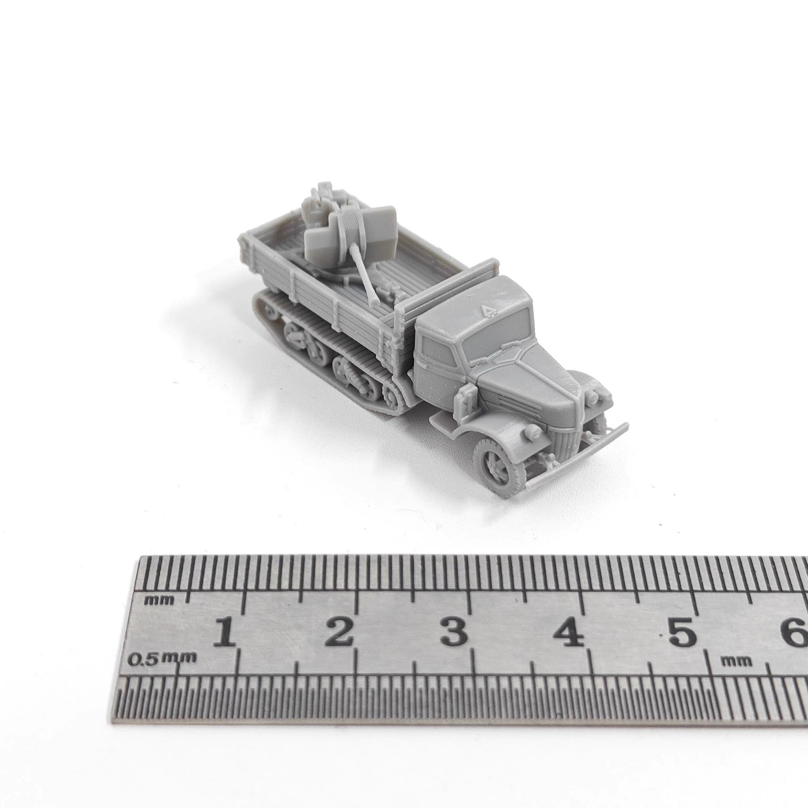 WWII German V3000 AA Half-track,3D Printed,1/144 Scale Mini Model,Resin