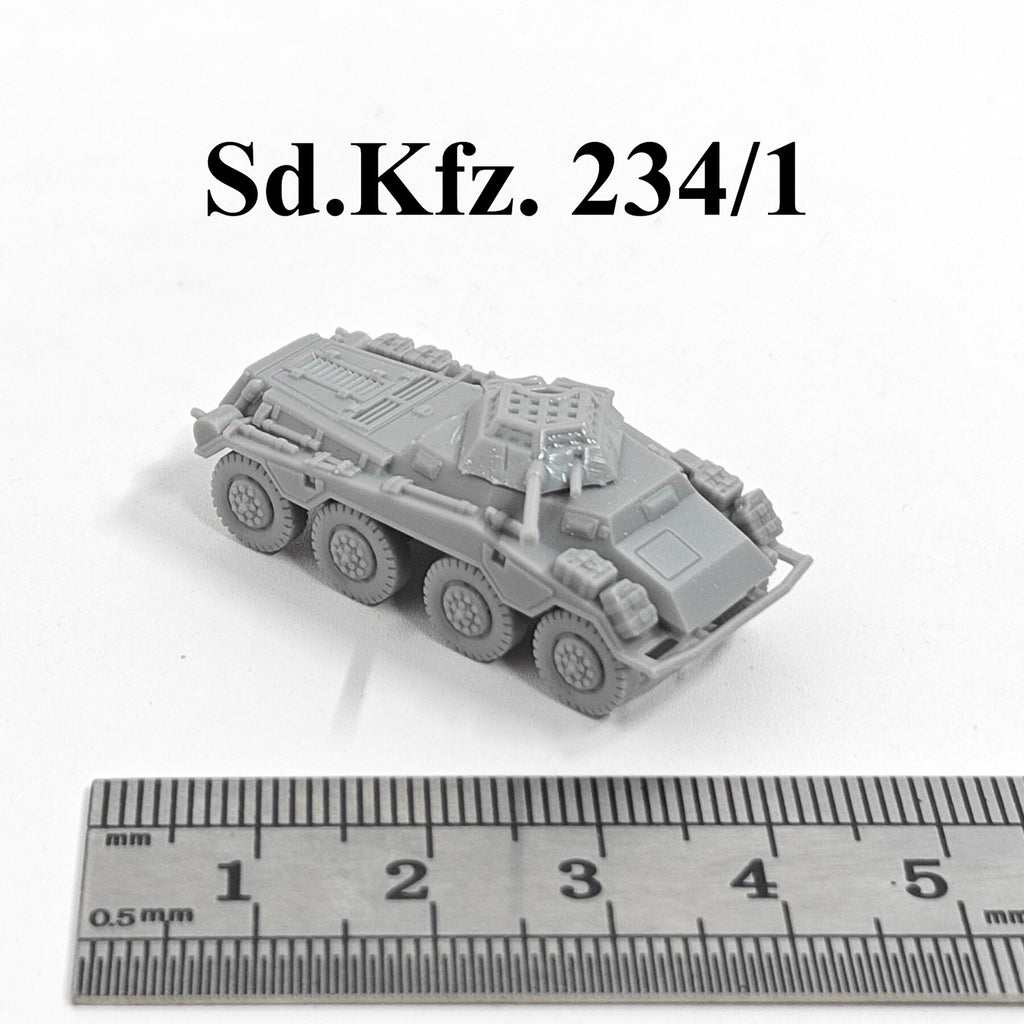 WWII German Sd.Kfz. 234/1 ARV,3D Printed,1/144 Scale Mini Tank Model,Resin