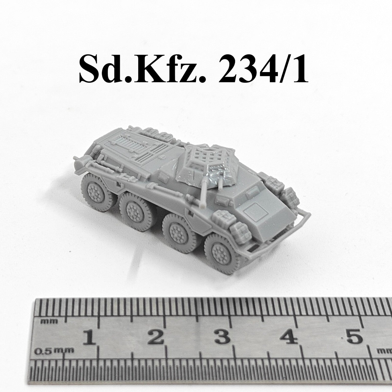 WWII German Sd.Kfz. 234/1 ARV,3D Printed,1/144 Scale Mini Tank Model,Resin