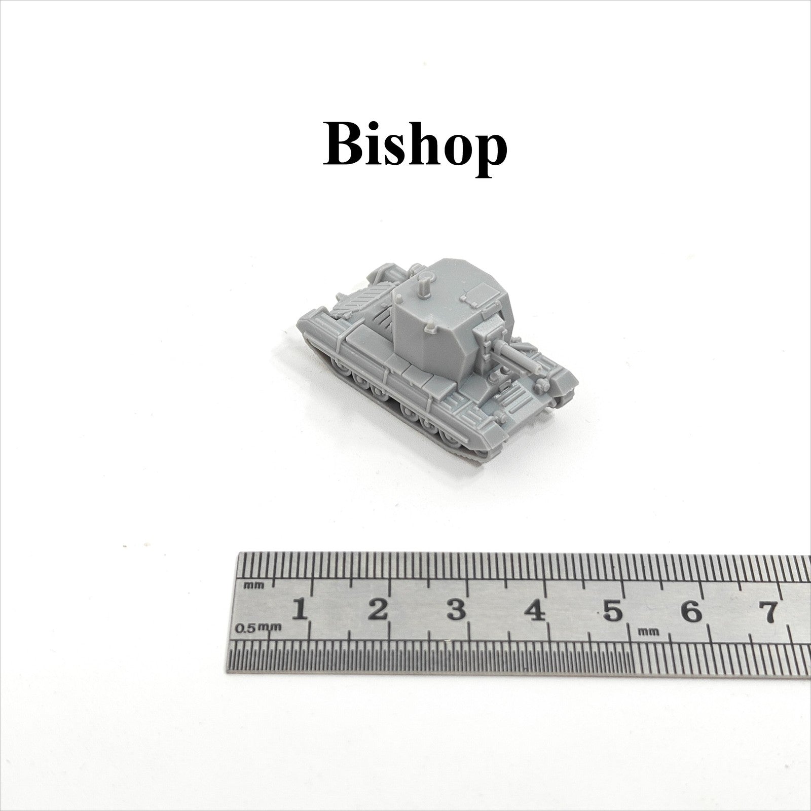 British Bishop Self-Propelled Gun,3D Printed,1/144 Scale Mini Tank Model,Resin