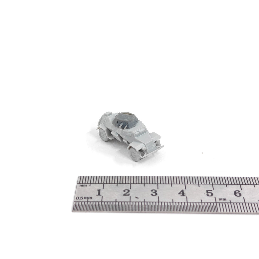 WWII German Sd.Kfz. 222  Armored Vehicle,3D Printed,1/144 Scale Mini Model,Resin