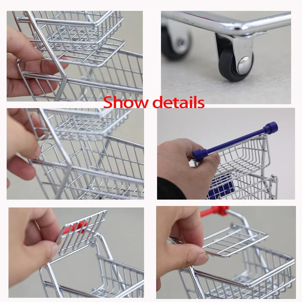 1/6 Scale Metal Shopping Cart with 2 Layers for 12" Action Figure Model