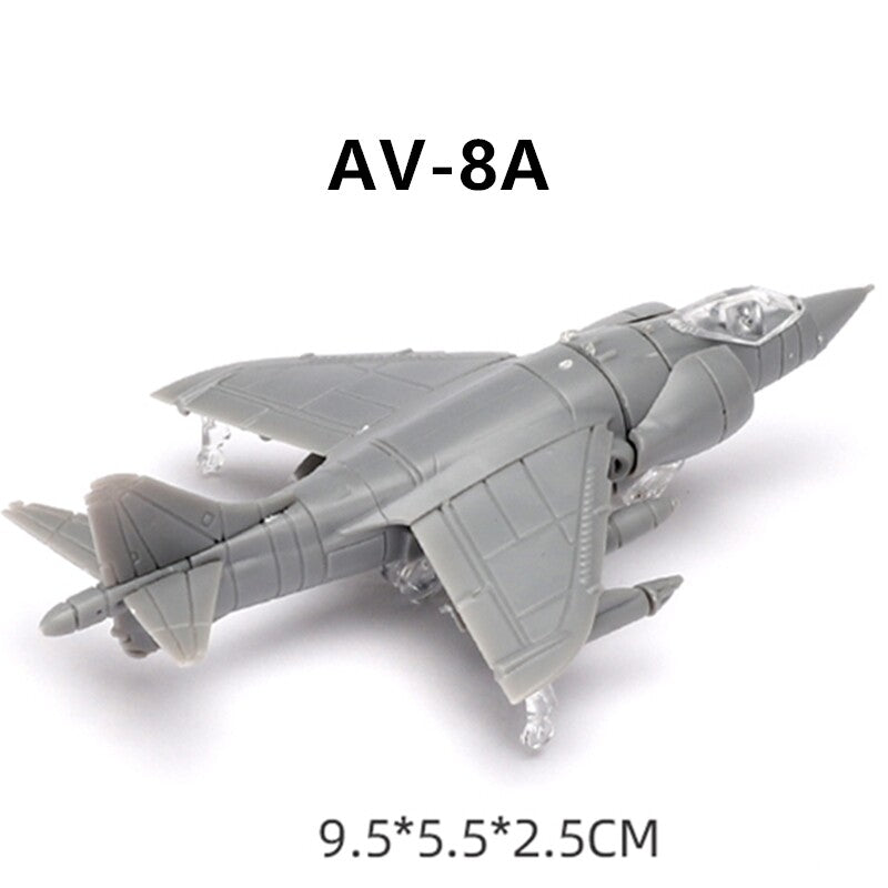 Mini Aircraft Airplane Fighter Model, Military Plastic Toy with Base,Paintable，F22 J20 J10 EF2000 MI8 MI24 AV-8A F-5E F15 F/A-18 UH1H MI8 SU25 SU30