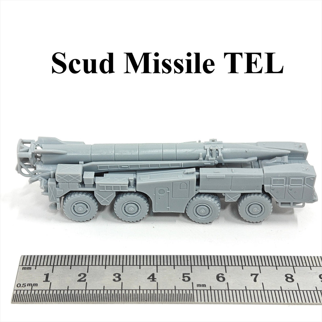 Soviet Scud Missile TEL Vehicle,3D Printed,1/144 Scale Mini Model,Resin