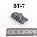 WWII Soviet BT-7 Light Cavalry Tank,3D Printed,1/144 Scale Mini Tank Model,Resin