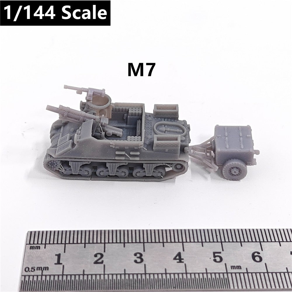 WWII US Army M7 Priest,3D Printed,1/144 Scale Mini Tank Model,Resin
