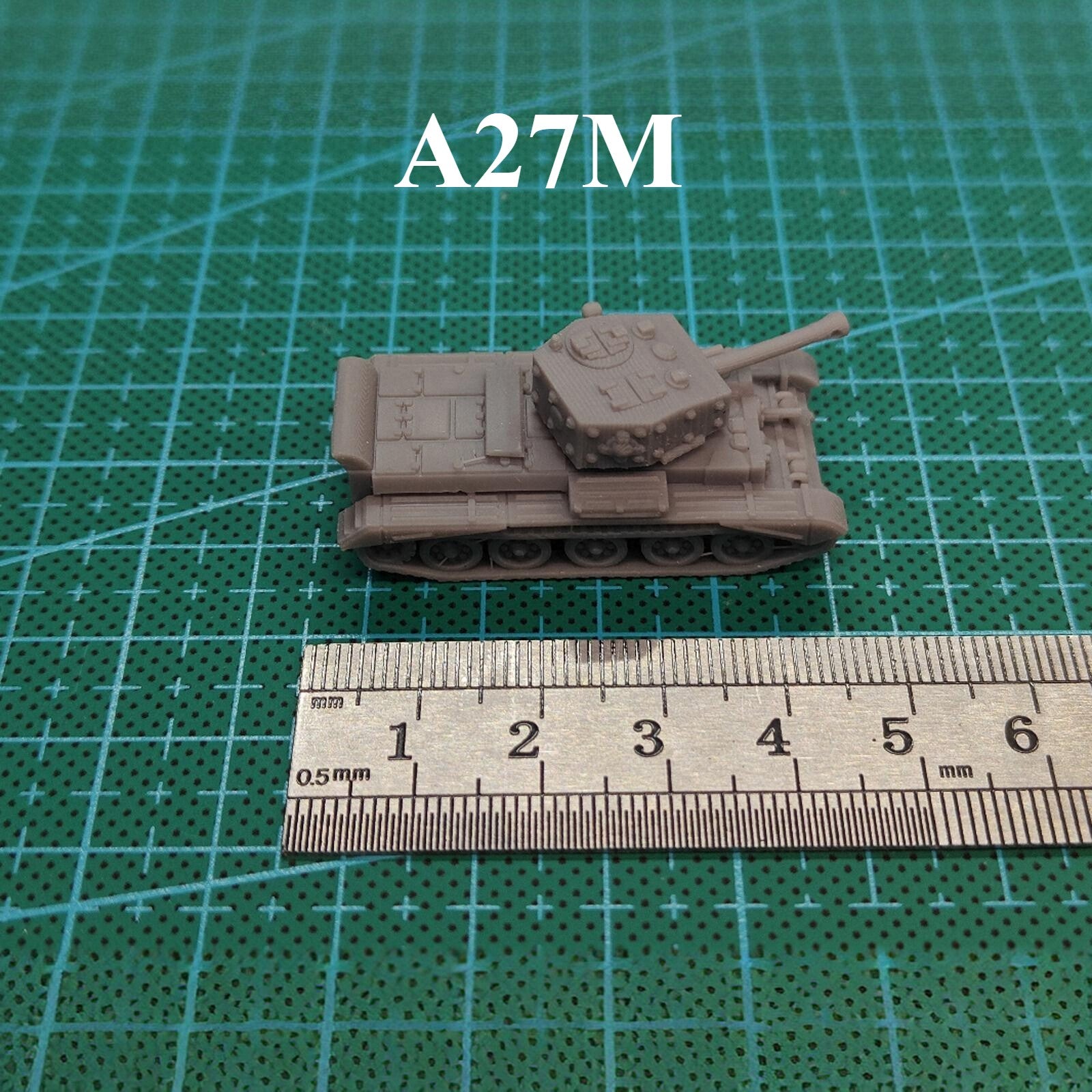 WWII UK Army A27M Cromwell Tank,3D Printed,1/144 Scale Mini Tank Model,Resin
