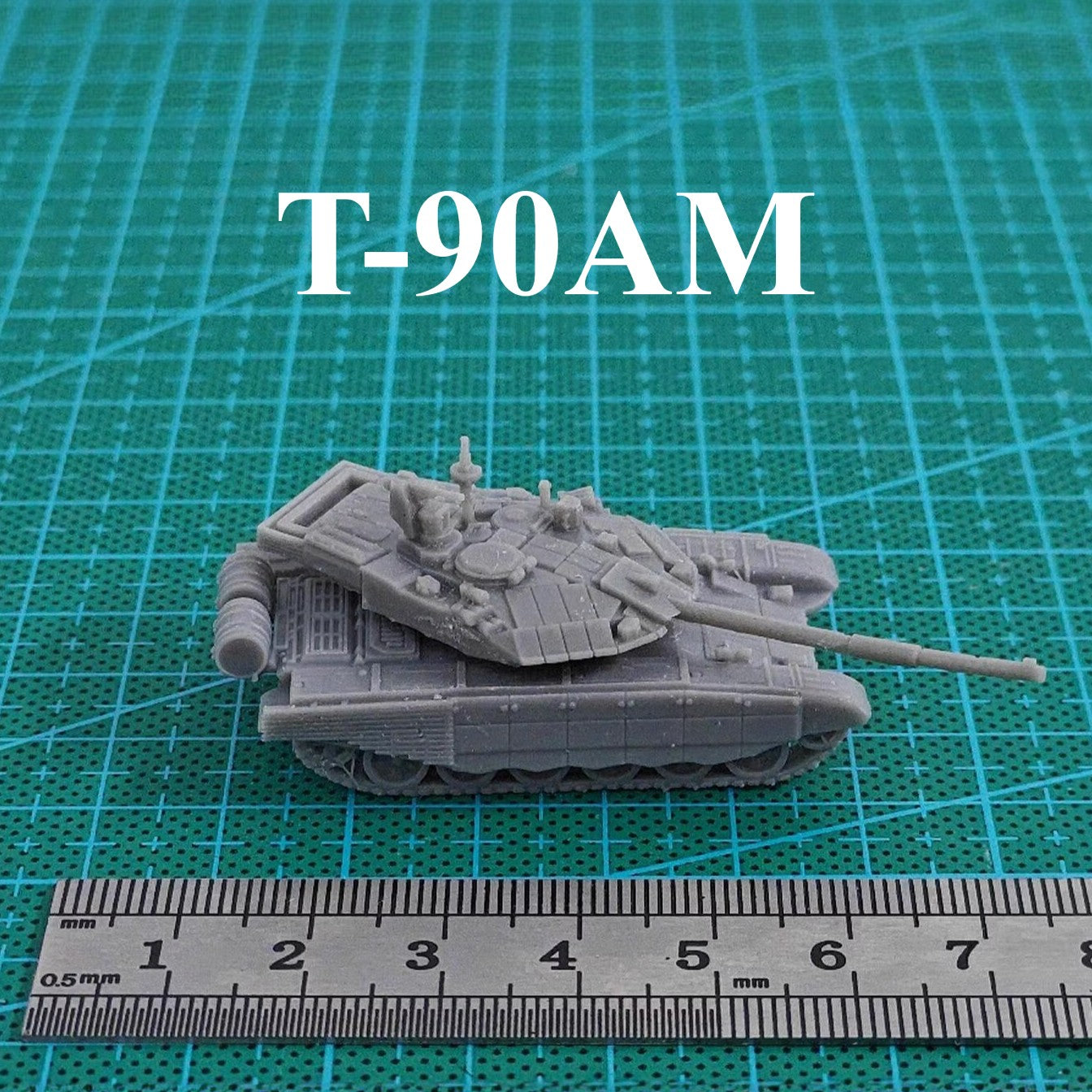 Russia T-90AM Main Battle Tank,3D Printed,1/144 Scale Mini Tank Model,Resin