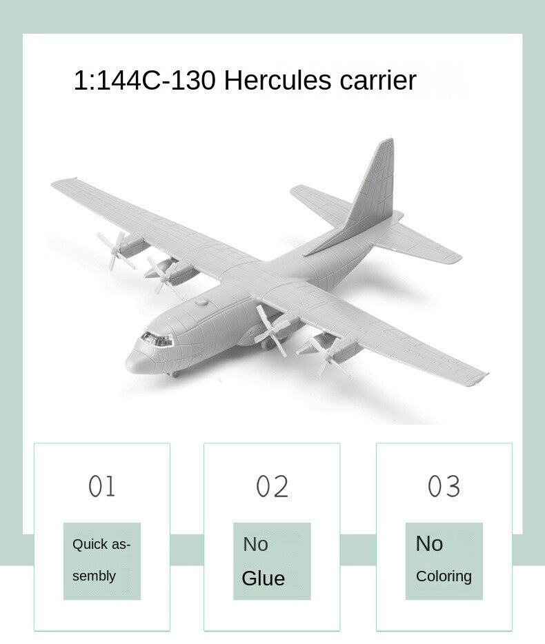 1/144 Scale C-130 An-12 H-6K Tu-22m3 Aircraft Assemble Plastic Model Toy