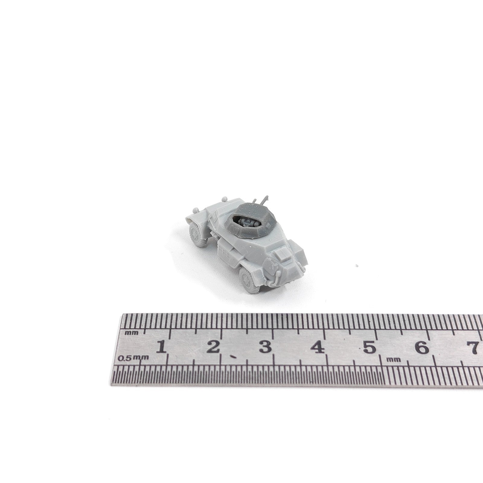 WWII German Sd.Kfz. 222  Armored Vehicle,3D Printed,1/144 Scale Mini Model,Resin