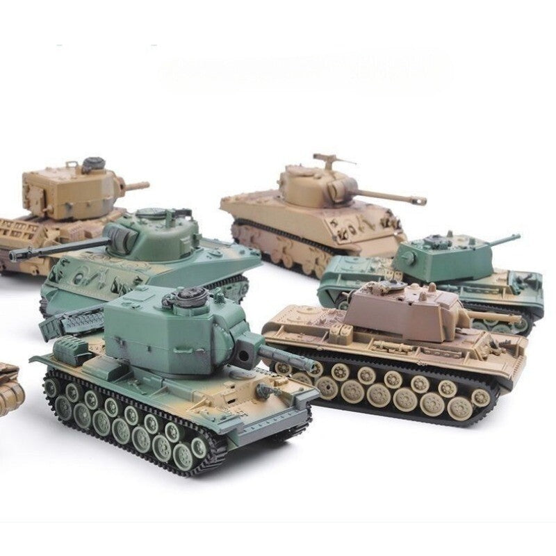 1/72 Scale Mini Plastic Assembled Tank Model Kit WWII Military Model Puzzles