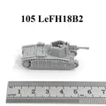 French 105 LeFH18B2 Tank, 3D Printed ,1/144 Scale Mini Tank Model,Resin
