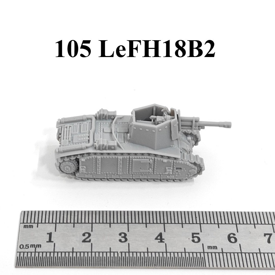 French 105 LeFH18B2 Tank, 3D Printed ,1/144 Scale Mini Tank Model,Resin