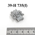 WWII German 39-H 735(f) Light Tank,3D Printed,1/144 Scale Mini Tank Model,Resin