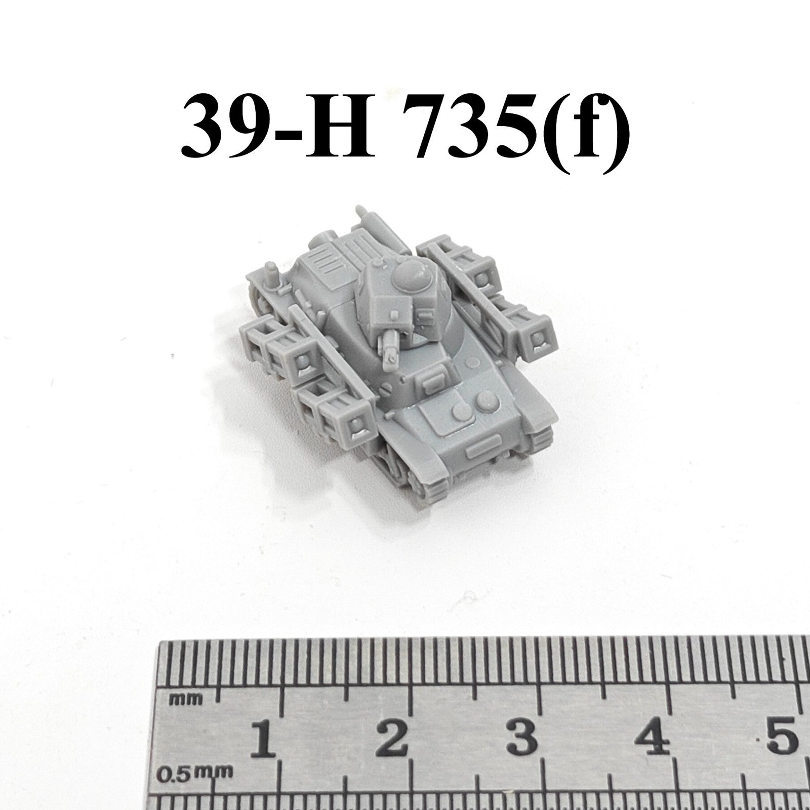 WWII German 39-H 735(f) Light Tank,3D Printed,1/144 Scale Mini Tank Model,Resin