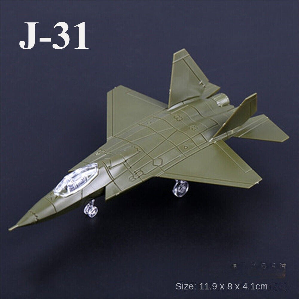 Mini Aircraft Airplane Fighter Model, Military Plastic Toy with Base,Paintable，F22 J20 J10 EF2000 MI8 MI24 AV-8A F-5E F15 F/A-18 UH1H MI8 SU25 SU30
