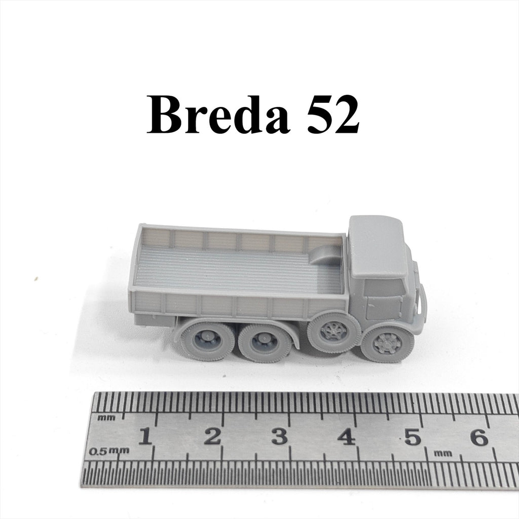 Italian Breda 52 Military Truck,3D Printed,1/144 Scale Mini Tank Model,Resin