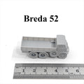 Italian Breda 52 Military Truck,3D Printed,1/144 Scale Mini Tank Model,Resin