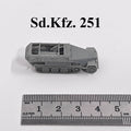 WWII German Sd.Kfz. 251 APC,3D Printed,1/144 Scale Mini Model,Resin
