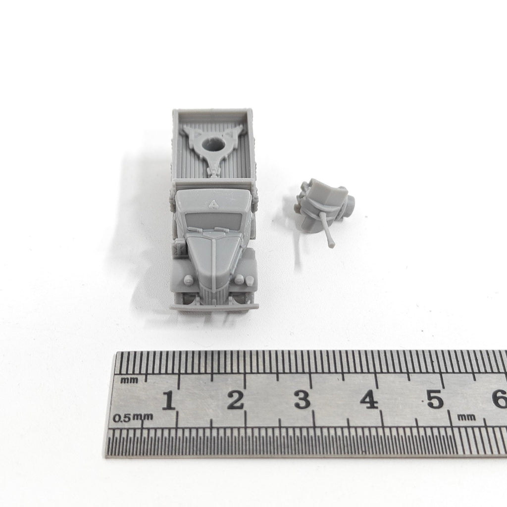 WWII German V3000 AA Half-track,3D Printed,1/144 Scale Mini Model,Resin