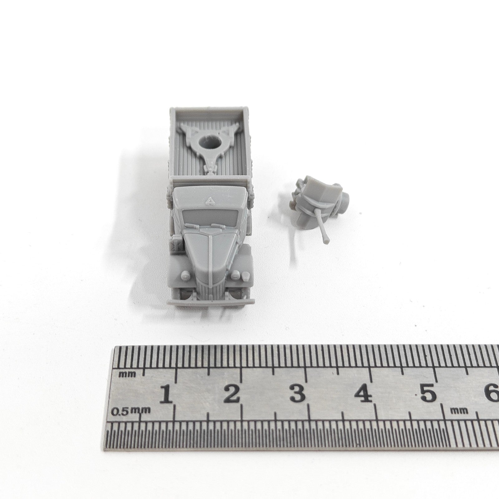 WWII German V3000 AA Half-track,3D Printed,1/144 Scale Mini Model,Resin