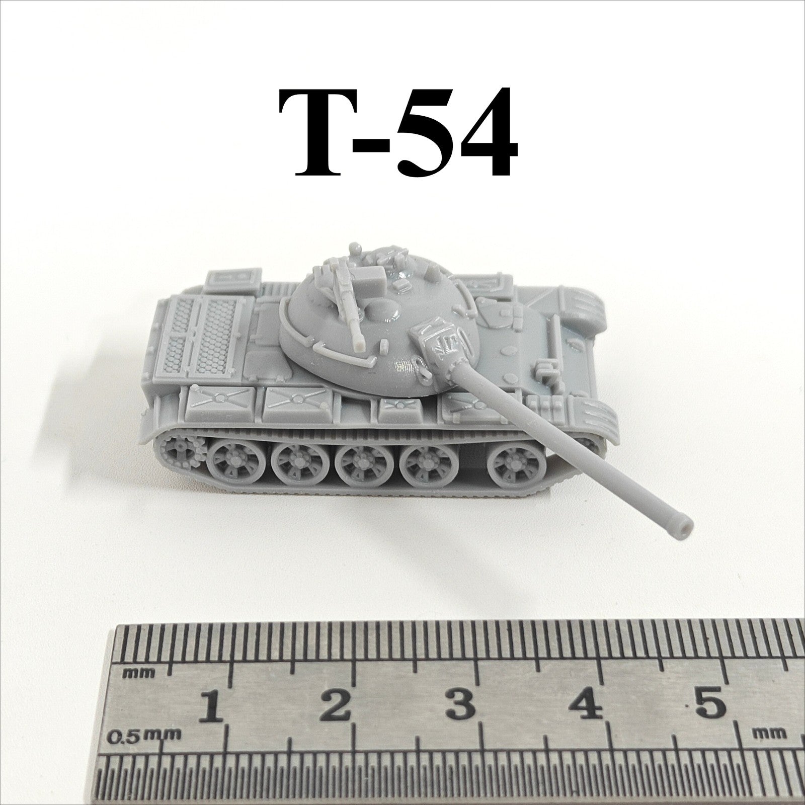 Soviet T-54 Medium Tank,3D Printed,1/144 Scale Mini Tank Model,Resin