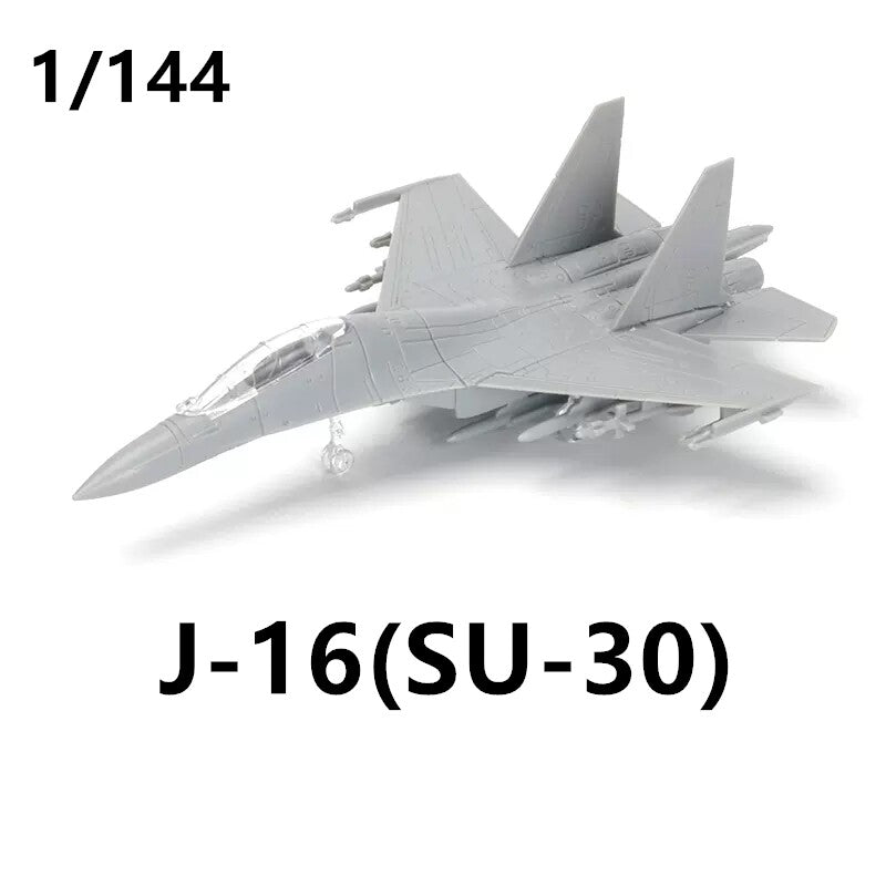 Mini Aircraft Airplane Fighter Model, Military Plastic Toy with Base,Paintable，F22 J20 J10 EF2000 MI8 MI24 AV-8A F-5E F15 F/A-18 UH1H MI8 SU25 SU30
