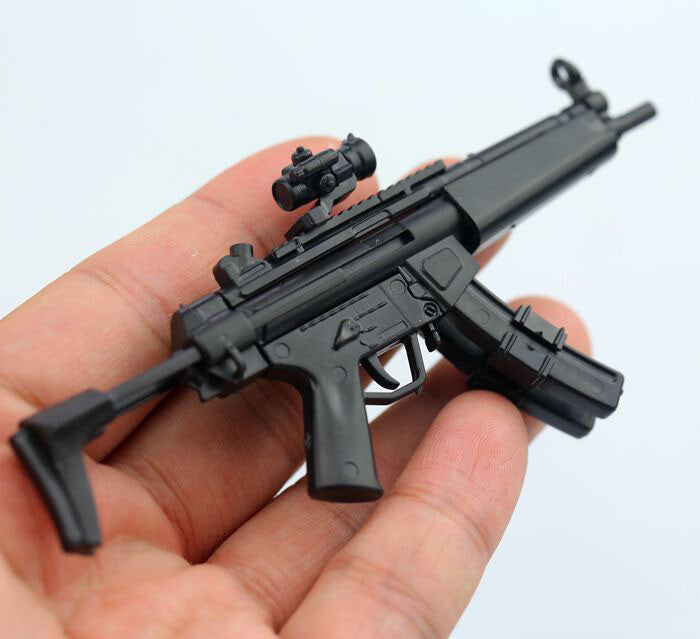 1/6 Scale Mini Gun Model, HK416 MP40 AK47 SVD TAC-50 M46 G36 PKP M240 Machine Gun，Plastic, Black,Easy To Assemble,For 12'' Action Figure