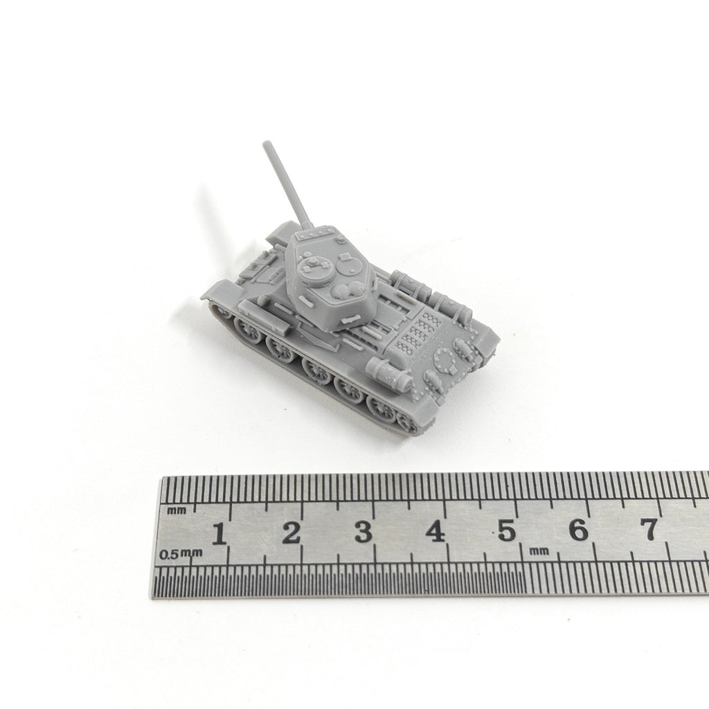 WWII Soviet T-34/85 Medium Tank,3D Printed,1/144 Scale Mini Tank Model,Resin