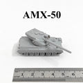 French AMX-50 Heavy Tank, 3D Printed ,1/144 Scale Mini Tank Model,Resin