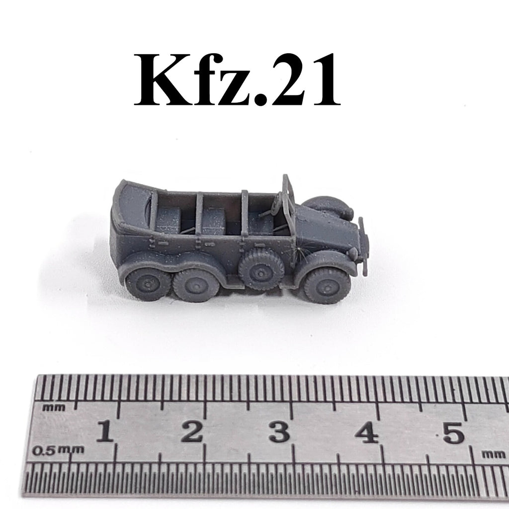 WWII German Kfz.21 Command Vehicle,3D Printed,1/144 Scale Mini Tank Model,Resin
