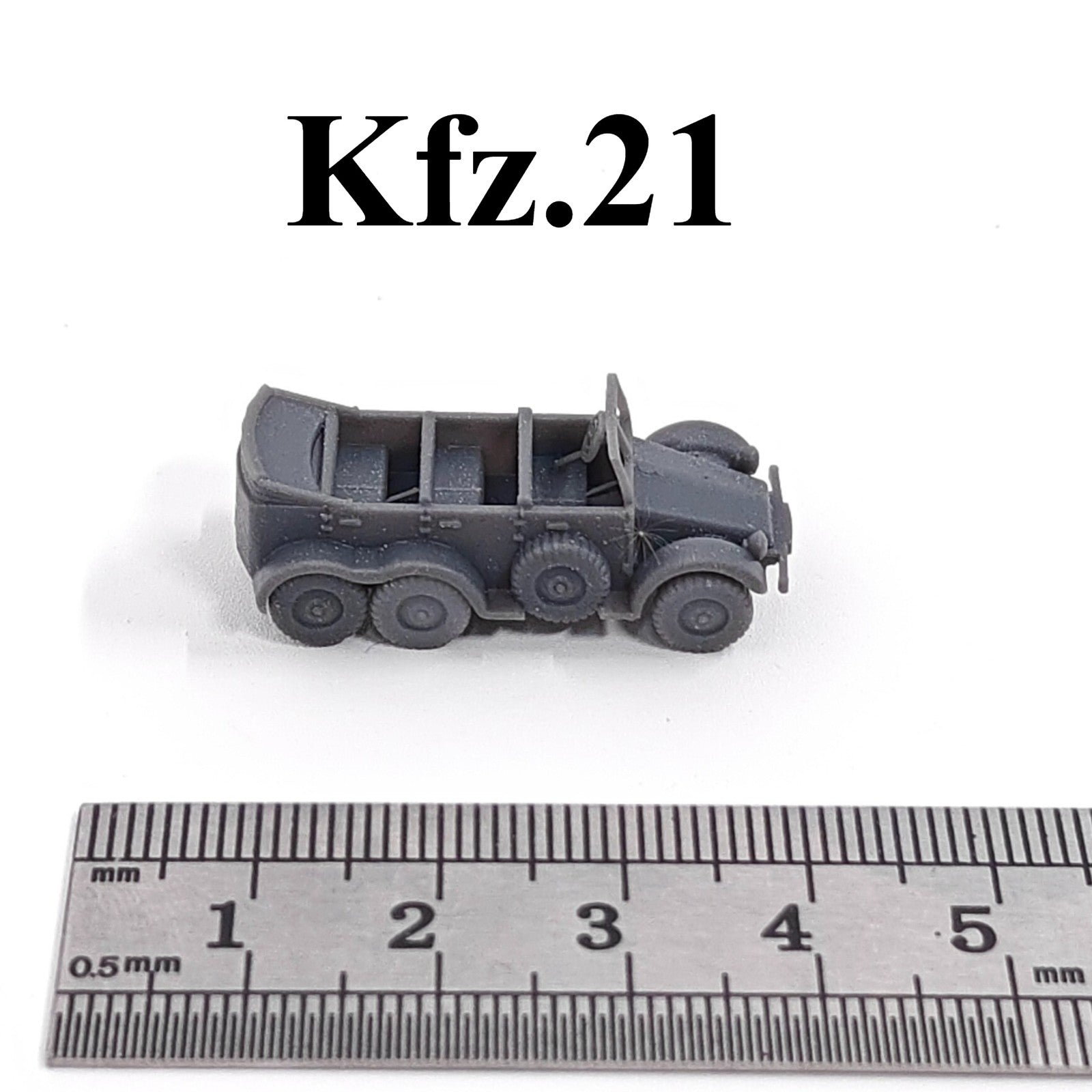 WWII German Kfz.21 Command Vehicle,3D Printed,1/144 Scale Mini Tank Model,Resin