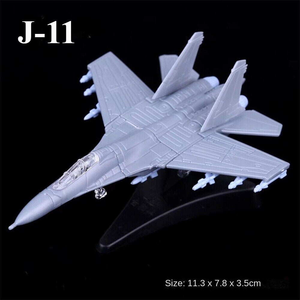 Mini Aircraft Airplane Fighter Model, Military Plastic Toy with Base,Paintable，F22 J20 J10 EF2000 MI8 MI24 AV-8A F-5E F15 F/A-18 UH1H MI8 SU25 SU30
